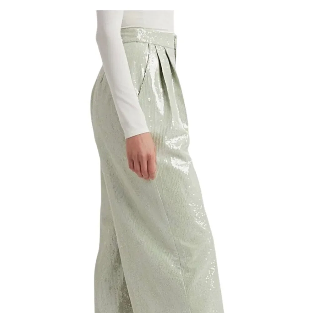 NWT Mint Sequin Wide Leg Crop Pants - Picture 4 of 8